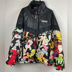 Members Only Looney Tunes Puffer Jacket Men’s Size XXL